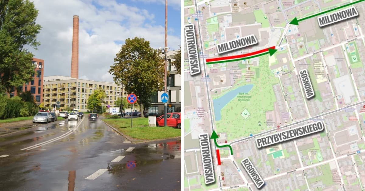 Remont ul. Milionowej w Łodzi: start 26 października, nowe rondo i droga pieszo-rowerowa