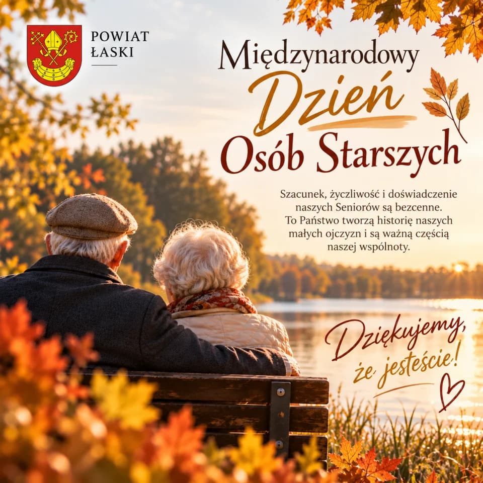 Międzynarodowy Dzień Osób Starszych – życzenia od Powiatu Łaskiego